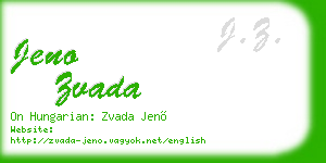 jeno zvada business card